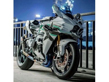 Comprar Carenados Moto Kawasaki Ninja H2 2015-2022 - Blanco Verde Línea
