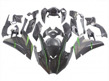 Comprar Carenados Moto Kawasaki Ninja H2 2015-2022 - Negro FibraCarbono Verde
