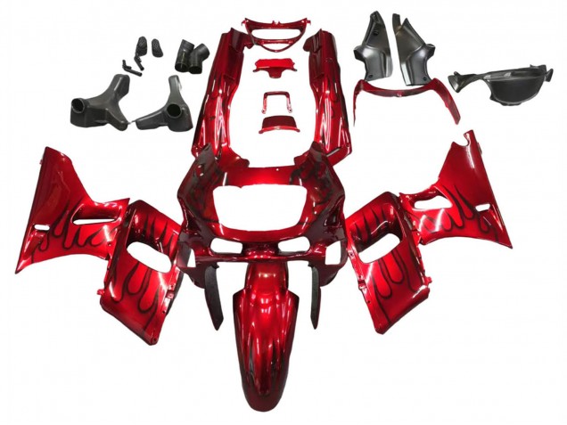 Comprar Carenados Moto Kawasaki ZZR600 1998-2003 - Rojo Negro Llama