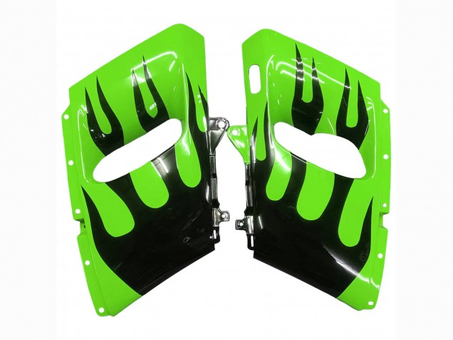 Comprar Carenados Moto Kawasaki ZZR600 1998-2003 - Verde Negro Brillante Llama