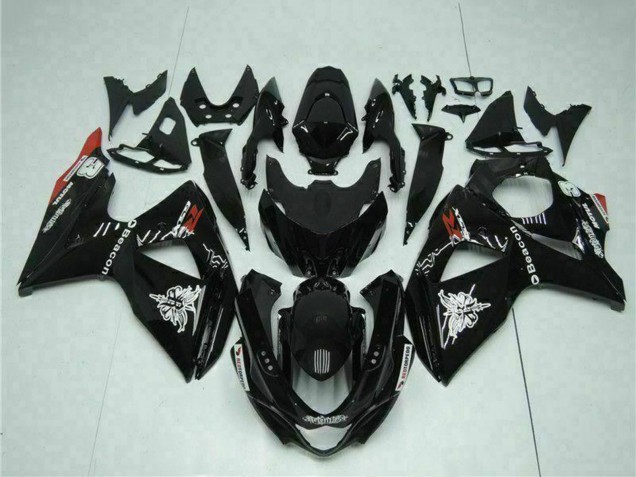 Comprar Carenados Moto Suzuki GSXR 1000 2009-2016 - Negro Brillante Rojo Faro Motul