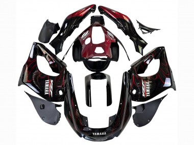 Comprar Carenados Moto Yamaha YZF 1000R Thunderace 1997-2007 - Negro Rojo Oscuro Llama