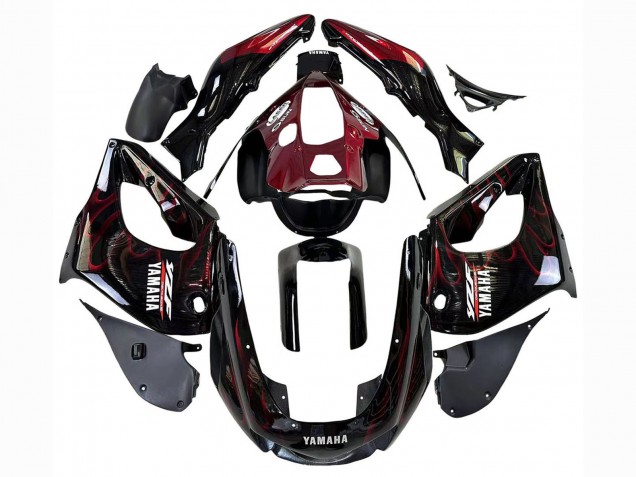Comprar Carenados Moto Yamaha YZF 1000R Thunderace 1997-2007 - Negro Rojo Oscuro Llama