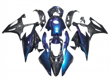 Comprar Carenados Moto BMW S1000RR 2019-2022 - Gradiente Azul Púrpura Falsificado FibraCarbono
