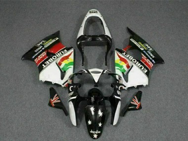 Comprar Carenados Moto Kawasaki ZX6R 2000-2002 - Blanco Rojo Amarillo Verde Negro Brillante Estrella EuroBet