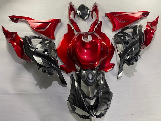 Comprar Carenados Moto Kawasaki ZX6R 2023-2025 - Rojo FibraCarbono