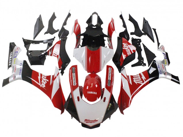 Comprar Carenados Moto Yamaha YZF 1000 R1 2020-2025 - Blanco Rojo Negro Milwaukee