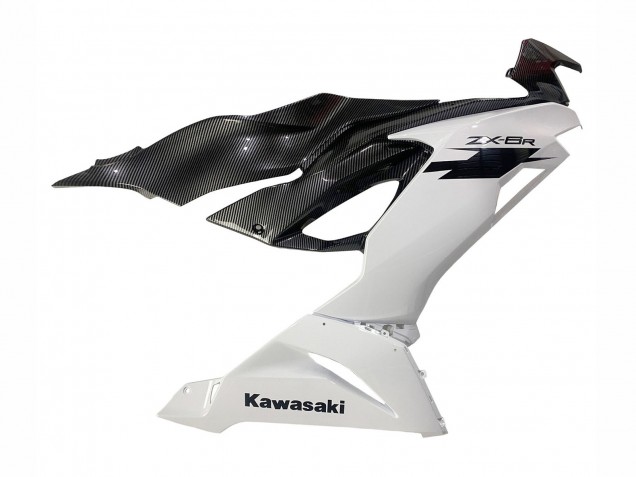 Comprar Carenados Moto Kawasaki ZX6R 2019-2022 - Blanco Negro FibraCarbono