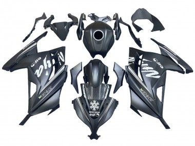 Comprar Carenados Moto Kawasaki EX300 2013-2024 - Negro Mate Blanco Elf Nieve