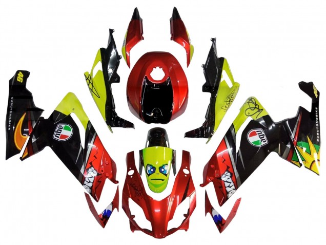 Comprar Carenados Moto Aprilia RS4 50 125 2012-2018 - Rojo Amarillo Negro Brillante Tiburón