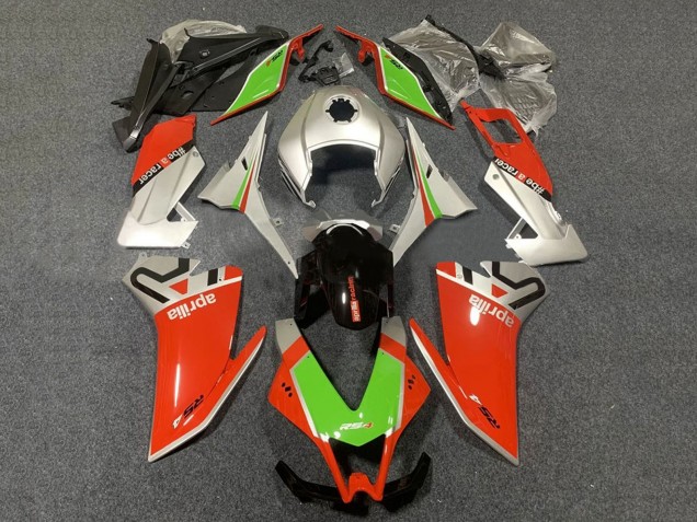 Comprar Carenado Moto Aprilia RS4 50 125 2012-2018 - Plata Rojo Verde Negro Brillante