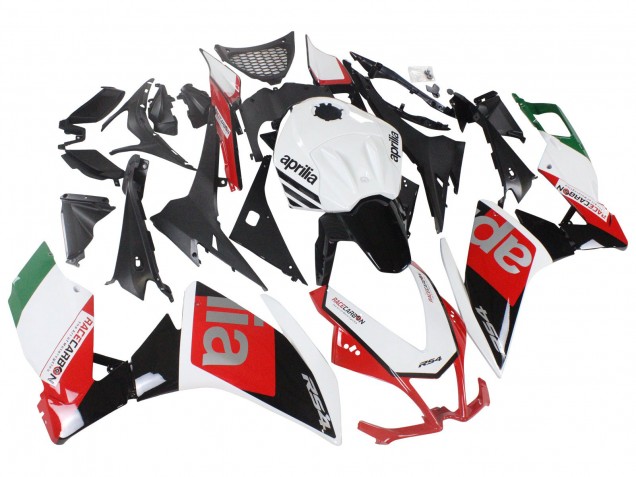 Comprar Carenados Moto Aprilia RS4 50 125 2012-2018 - Blanco Rojo Verde Negro Brillante