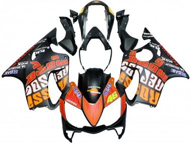 Comprar Carenados Moto Honda CBR600 F4i 2004-2007 - Negro Mate Naranja Rossi