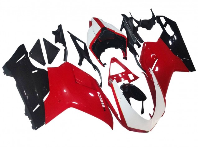 Comprar Carenados Moto Ducati 1098 2007-2014 - Blanco Rojo Negro Brillante