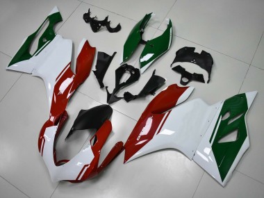 Comprar Carenados Moto Ducati Panigale 899 2011-2014 - Blanco Rojo Verde Oscuro