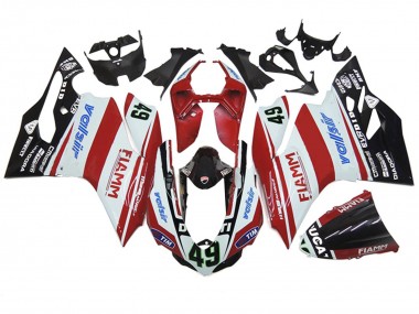 Comprar Carenados Moto Ducati 1199 2011-2014 - Blanco Rojo Negro Brillante Valsir Fiamm 49