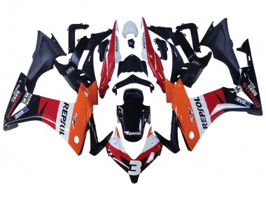 Comprar Carenados Moto Honda CBR500R 2013-2015 - Naranja Blanco Rojo Negro Brillante Repsol 3