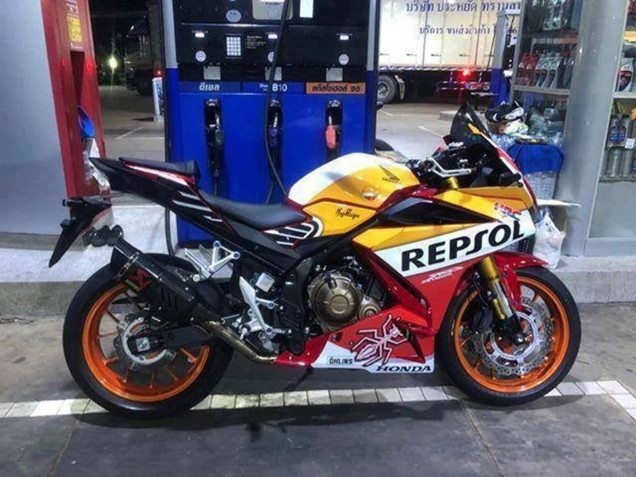 Comprar Carenados Moto Honda CBR500R 2016-2018 - Amarillo Blanco Rojo Repsol HRC