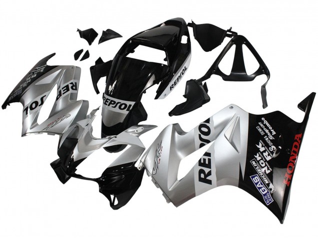 Comprar Carenados Moto Honda VFR 800 2002-2013 - Plata Negro Brillante Repsol