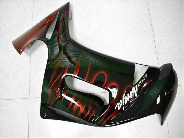 Comprar Carenados Moto Kawasaki EX650 2006-2008 - Negro Brillante Rojo Llama