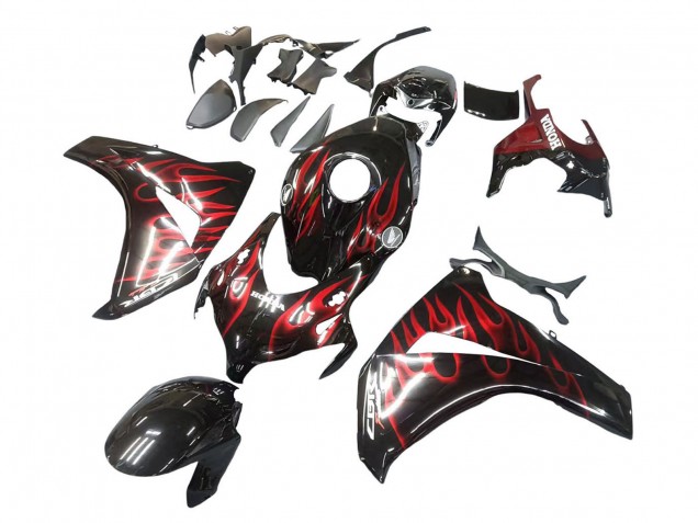 Comprar Carenado Moto Honda CBR1000RR 2008-2011 - Negro Brillante Rojo Llama