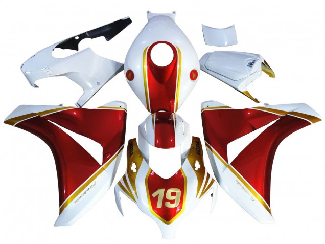 Comprar Carenados Moto Honda CBR1000RR 2008-2011 - Blanco Rojo Oro 19