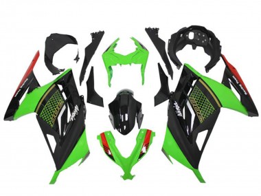 Comprar Carenados Moto Kawasaki Ninja 300 EX300R 2013-2024 - Verde Rojo Negro Honeycomb