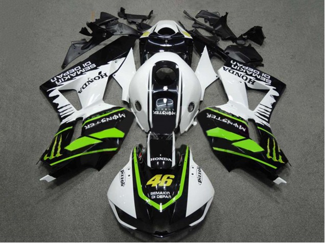 Comprar Carenados Moto Honda CBR600RR 2009-2012 - Blanco Verde Negro Brillante Semakin Didepan Monstruo 46