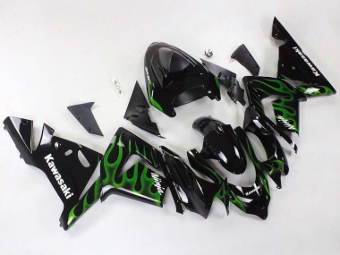 Comprar Carenados Moto Kawasaki ZX10R 2004-2005 - Negro Verde Llama Ninja