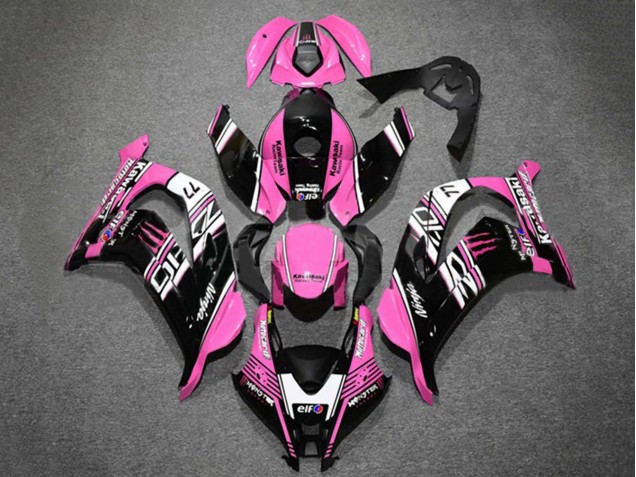 Comprar Carenados Moto Kawasaki ZX10R 2016-2020 - Rosa Negro Brillante Blanco Elf Monstruo