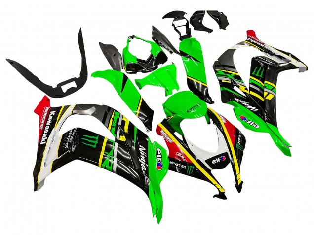 Comprar Carenados Moto Kawasaki ZX10R 2016-2020 - Verde Amarillo Rojo Negro Elf Monstruo