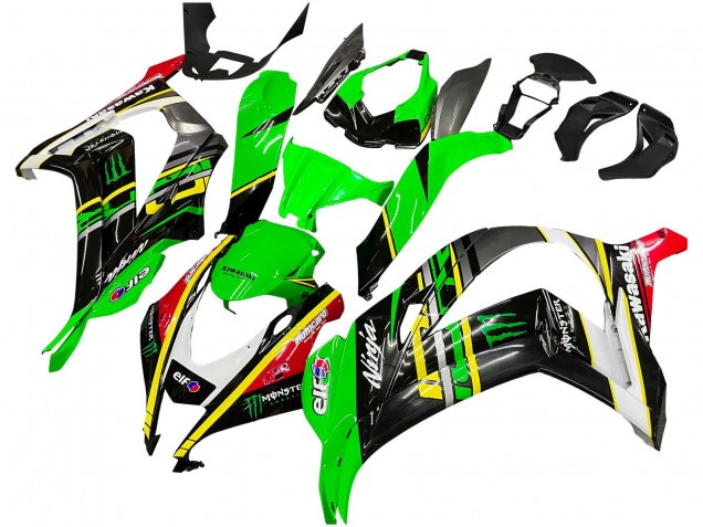 Comprar Carenados Moto Kawasaki ZX10R 2016-2020 - Verde Amarillo Rojo Negro Elf Monstruo