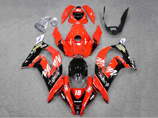 Comprar Carenados Moto Kawasaki ZX10R 2016-2020 - Rojo Negro Brillante Blanco Monstruo 18
