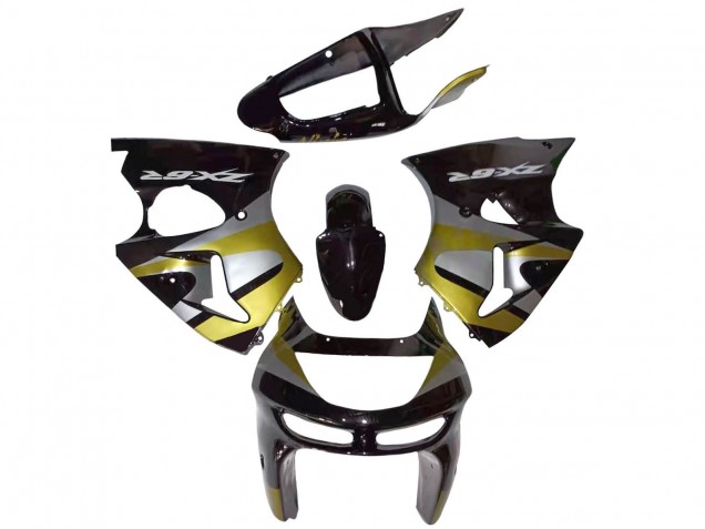 Comprar Carenados Moto Kawasaki ZX6R 1998-1999 - Negro Brillante Plata Amarillo