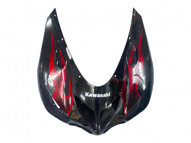 Comprar Kits Carenado Moto Kawasaki ZX14R ZZR1400 2006-2011 - Negro Brillante Rojo Llama