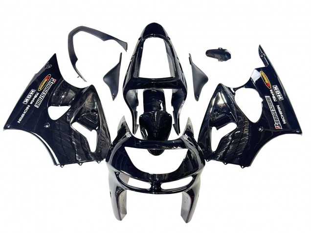 Comprar Carenados Moto Kawasaki ZX6R 1998-1999 - Negro Brillante Amarillo Elf Bridgestone