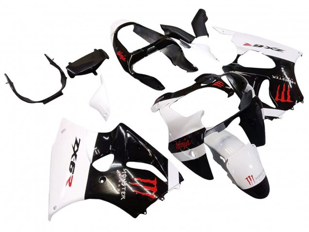 Comprar Carenados Moto Kawasaki ZX6R 2000-2002 - Blanco Negro Rojo Monstruo