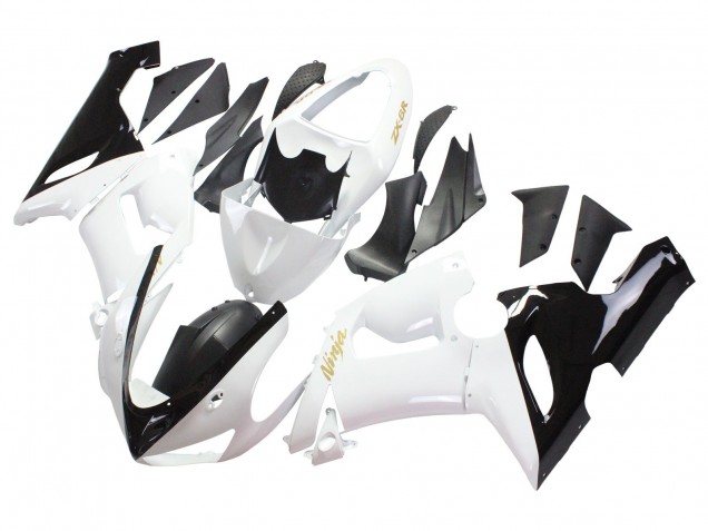Comprar Carenados Moto Kawasaki ZX6R 2005-2006 - Blanco Negro Oro Ninja