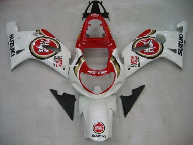 Comprar Carenados Moto Suzuki GSXR1000 2000-2002 - Blanco Rojo Lucky Strike