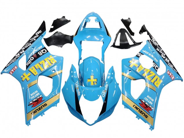 Comprar Carenados Moto Suzuki GSXR 1000 2003-2004 - Azul Claro Amarillo Negro Rizla Motul