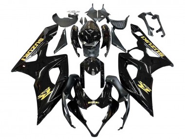 Comprar Carenados Moto Suzuki GSXR 1000 2005-2006 - Negro Brillante Oro Calcomanía