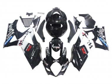 Comprar Carenados Moto Suzuki GSXR 1000 2007-2008 - Negro Brillante Blanco West