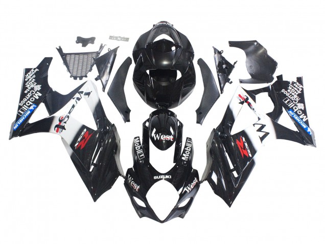 Comprar Carenados Moto Suzuki GSXR 1000 2007-2008 - Negro Brillante Blanco West