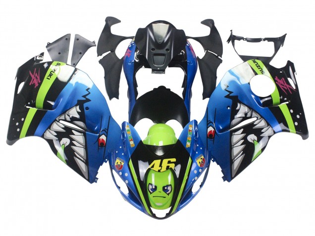 Comprar Carenados Moto Suzuki GSXR 1300 Hayabusa 1996-2007 - Azul Verde Tiburón 46