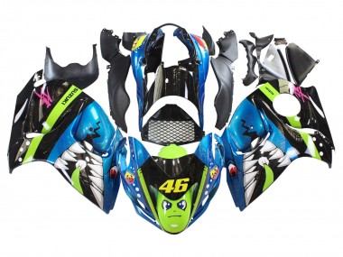 Comprar Carenados Moto Suzuki GSXR 1300 Hayabusa 2008-2020 - Azul Verde Negro Tiburón 46