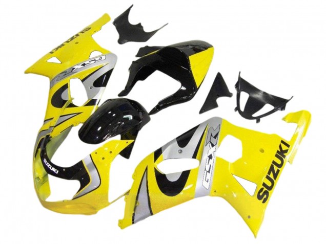 Comprar Kits Carenado Moto Suzuki GSXR 600 / GSXR 750 2001-2003 - Amarillo Plata Negro Brillante