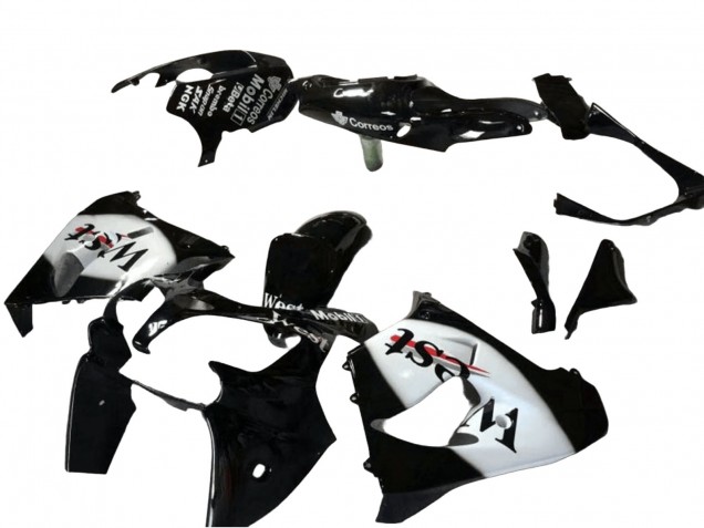 Comprar Carenado Moto Kawasaki ZX9R 2000-2001 - Negro Brillante Blanco West