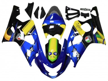 Comprar Carenados Moto Suzuki GSXR 600 / GSXR 750 2004-2005 - Azul Amarillo Negro Tiburón