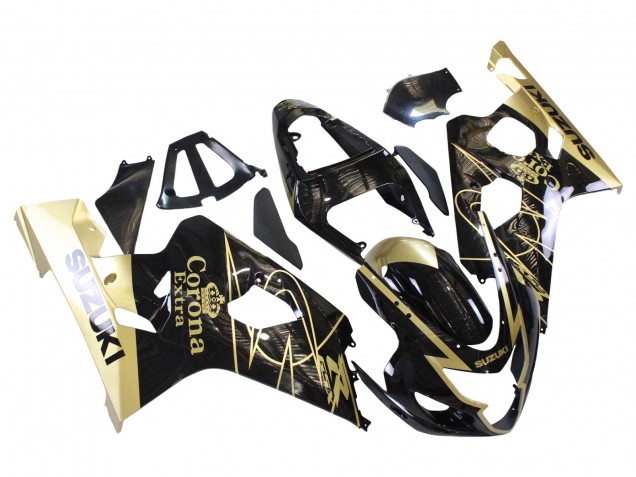 Comprar Carenados Moto Suzuki GSXR 600 / GSXR 750 2004-2005 - Negro Brillante Oro Corona