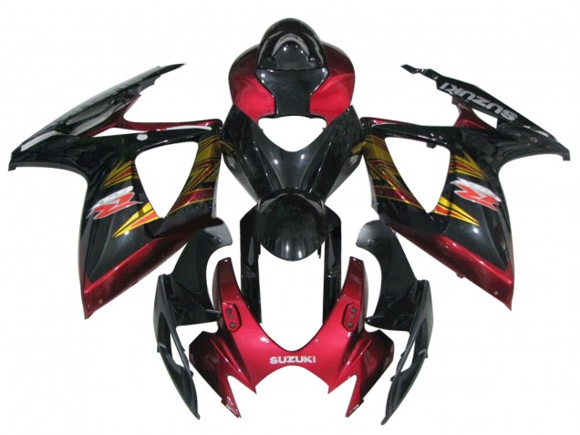 Comprar Carenado Moto Suzuki GSXR 600 / GSXR 750 2006-2007 - Negro Brillante Rojo Oro